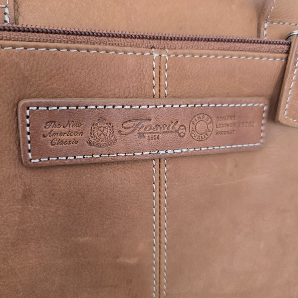 VTG FOSSIL Women Leather Crossbody Bag Boho Indie Utility Messenger Pouch Y2K - Picture 6 of 13